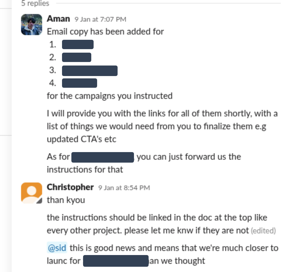 Six-month email and SMS sequence, written and shipped